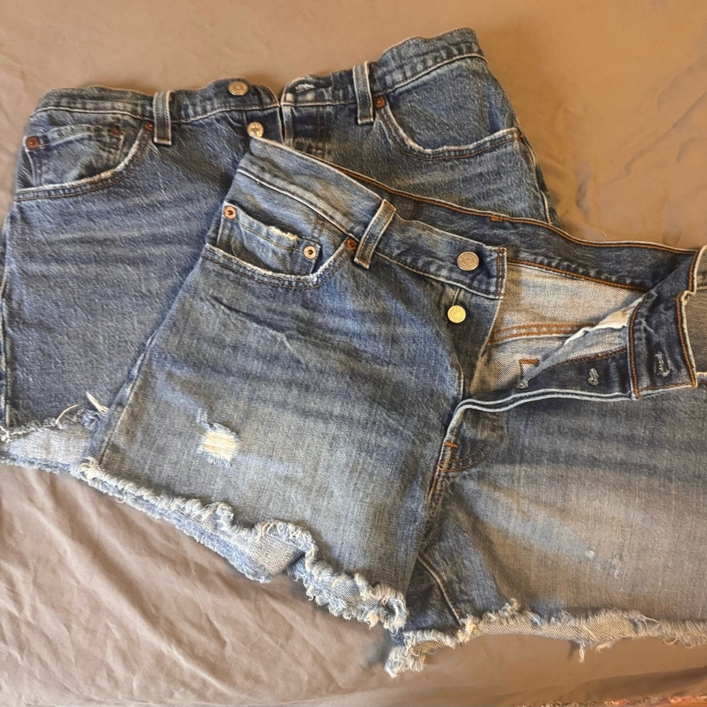 501 Jean shorts button fly  size 28 two pairs